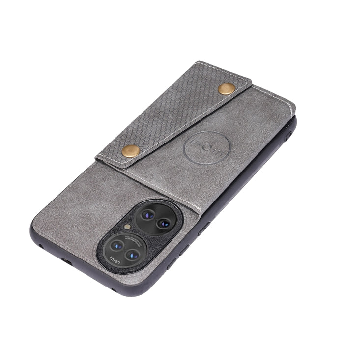 Estuche protector magnético a prueba de golpes con doble hebilla PU + TPU con ranura para tarjeta y soporte, For Huawei P50, For OPPO K9, For OPPO Reno6, For Xiaomi Redmi K40 Gaming, For Xiaomi Redmi Note 10 Pro 5G, For Xiaomi Redmi Note 10 5G         ...