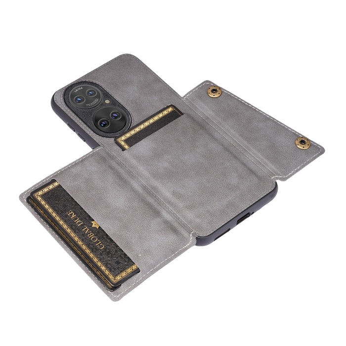 Estuche protector magnético a prueba de golpes con doble hebilla PU + TPU con ranura para tarjeta y soporte, For Huawei P50, For OPPO K9, For OPPO Reno6, For Xiaomi Redmi K40 Gaming, For Xiaomi Redmi Note 10 Pro 5G, For Xiaomi Redmi Note 10 5G         ...