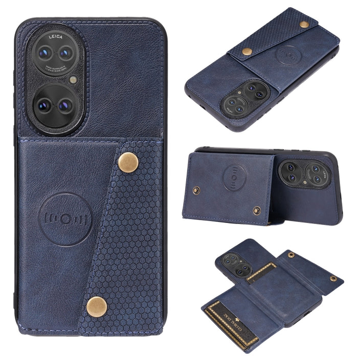 Estuche protector magnético a prueba de golpes con doble hebilla PU + TPU con ranura para tarjeta y soporte, For Huawei P50, For OPPO K9, For OPPO Reno6, For Xiaomi Redmi K40 Gaming, For Xiaomi Redmi Note 10 Pro 5G, For Xiaomi Redmi Note 10 5G         ...