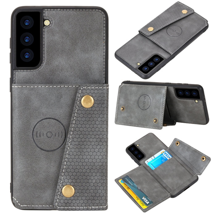 Estuche protector magnético a prueba de golpes con doble hebilla PU + TPU con ranura para tarjeta y soporte, For Huawei P50, For OPPO K9, For OPPO Reno6, For Xiaomi Redmi K40 Gaming, For Xiaomi Redmi Note 10 Pro 5G, For Xiaomi Redmi Note 10 5G         ...