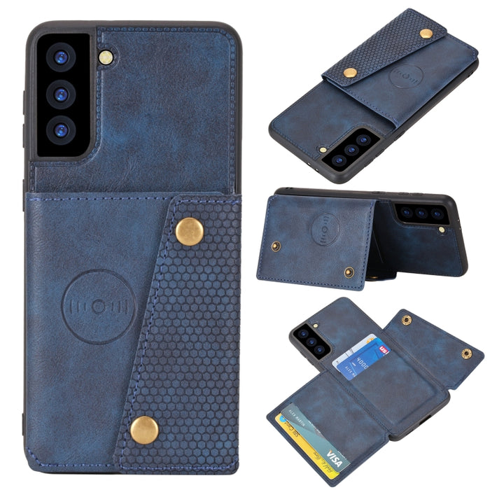 Estuche protector magnético a prueba de golpes con doble hebilla PU + TPU con ranura para tarjeta y soporte, For Huawei P50, For OPPO K9, For OPPO Reno6, For Xiaomi Redmi K40 Gaming, For Xiaomi Redmi Note 10 Pro 5G, For Xiaomi Redmi Note 10 5G         ...
