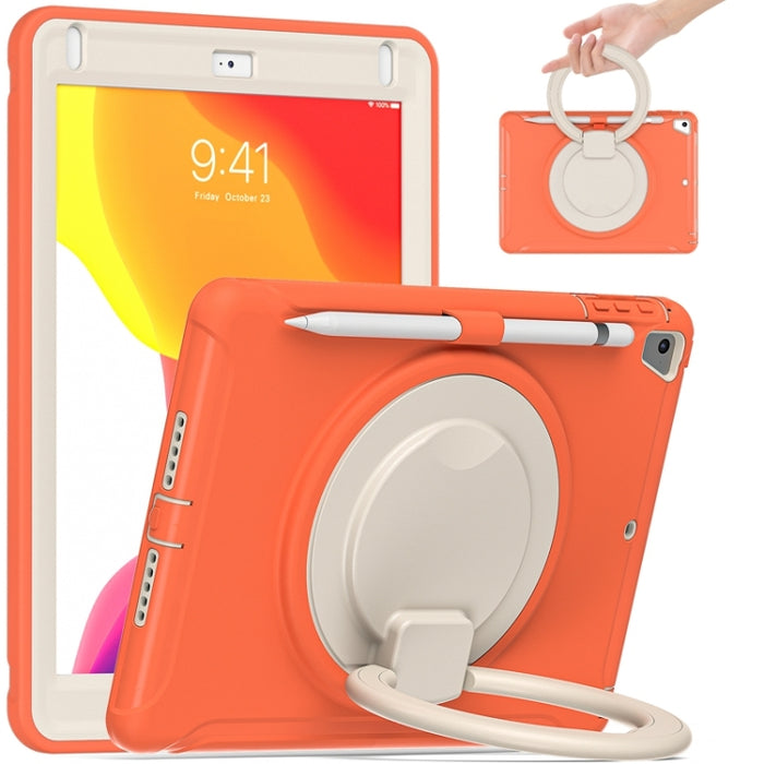 Funda protectora de silicona + PC a prueba de golpes con rotación de 360 grados Mango plegable Soporte de agarre Ranura para bolígrafo, For iPad 9.7 2018 / 2017 / Air 2 / Pro 9.7, ForiPad 9.7 2018 / 2017 / Air 2 / Pro 9.7