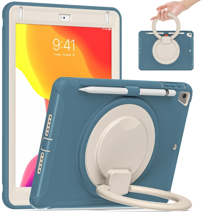 Funda protectora de silicona + PC a prueba de golpes con rotación de 360 grados Mango plegable Soporte de agarre Ranura para bolígrafo, For iPad 9.7 2018 / 2017 / Air 2 / Pro 9.7, ForiPad 9.7 2018 / 2017 / Air 2 / Pro 9.7