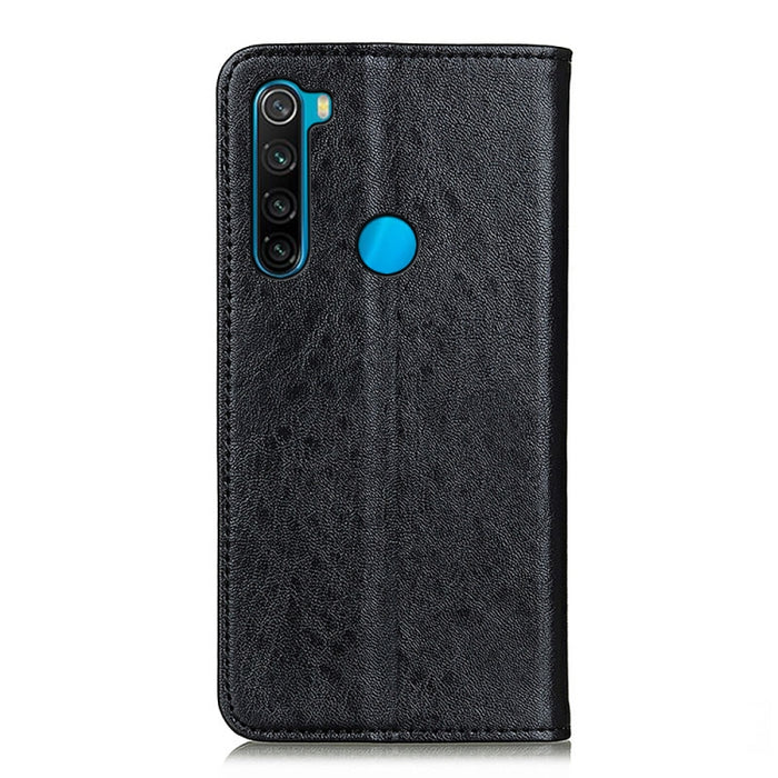 Estuche de cuero con tapa horizontal con textura de caballo loco magnético con soporte y ranuras para tarjetas y billetera, For Xiaomi Redmi Note 8 2021