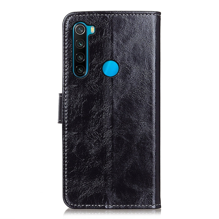 Retro Crazy Horse Texture Funda de cuero con tapa horizontal con soporte y ranuras para tarjetas y marco de fotos y billetera, For Xiaomi Redmi Note 8 2021