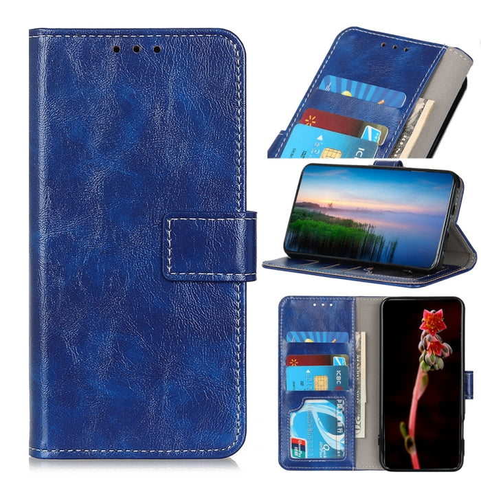 Retro Crazy Horse Texture Funda de cuero con tapa horizontal con soporte y ranuras para tarjetas y marco de fotos y billetera, For Xiaomi Redmi Note 8 2021