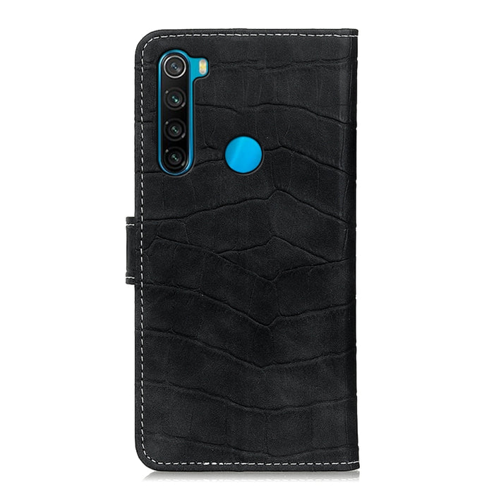 Estuche de cuero con tapa horizontal con textura de cocodrilo con soporte, billetera, ranuras para tarjetas y marco de fotos, For Xiaomi Redmi Note 8 2021