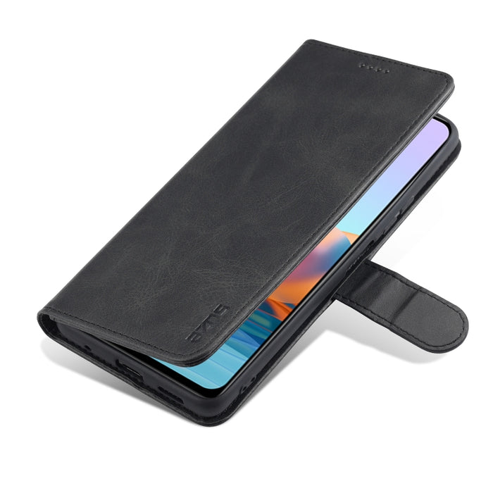 AZNS Skin Feel Calf Texture Funda de cuero con tapa horizontal con ranuras para tarjetas y soporte y billetera, For Xiaomi Redmi Note 9 4G, For Xiaomi Poco M3, For Xiaomi Redmi Note 10 Pro Max