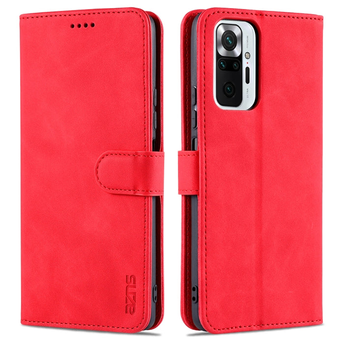 AZNS Skin Feel Calf Texture Funda de cuero con tapa horizontal con ranuras para tarjetas y soporte y billetera, For Xiaomi Redmi Note 9 4G, For Xiaomi Poco M3, For Xiaomi Redmi Note 10 Pro Max
