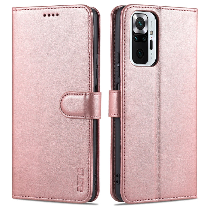 AZNS Skin Feel Calf Texture Funda de cuero con tapa horizontal con ranuras para tarjetas y soporte y billetera, For Xiaomi Redmi Note 9 4G, For Xiaomi Poco M3, For Xiaomi Redmi Note 10 Pro Max