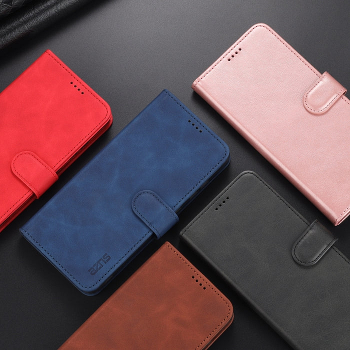 AZNS Skin Feel Calf Texture Funda de cuero con tapa horizontal con ranuras para tarjetas y soporte y billetera, For Xiaomi Redmi Note 9 4G, For Xiaomi Poco M3, For Xiaomi Redmi Note 10 Pro Max