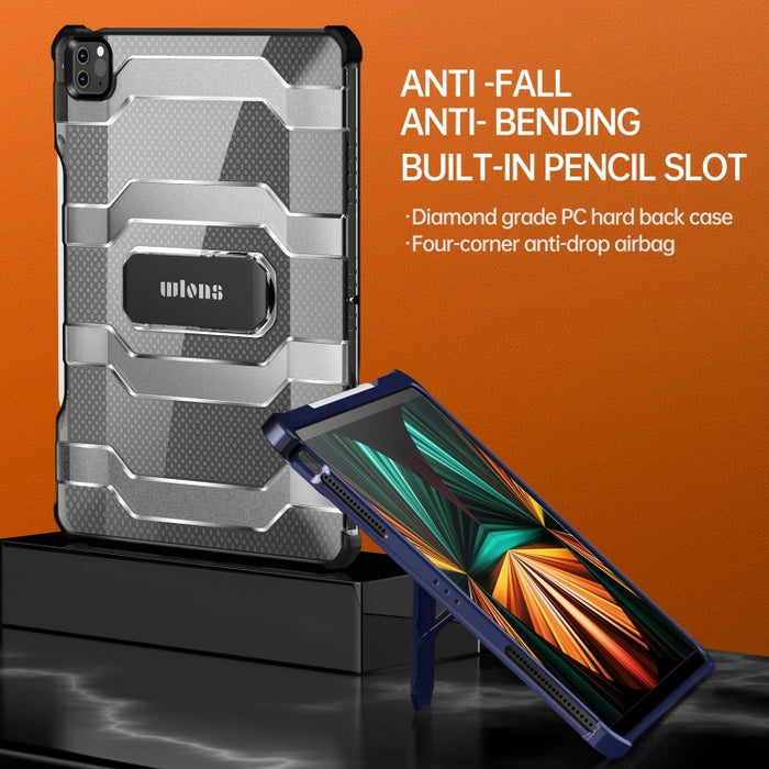 Estuche protector de PC + TPU de la serie Explorer de wlons con soporte plegable