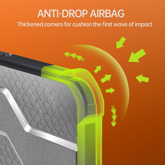 Estuche protector de PC + TPU de la serie Explorer de wlons con soporte plegable