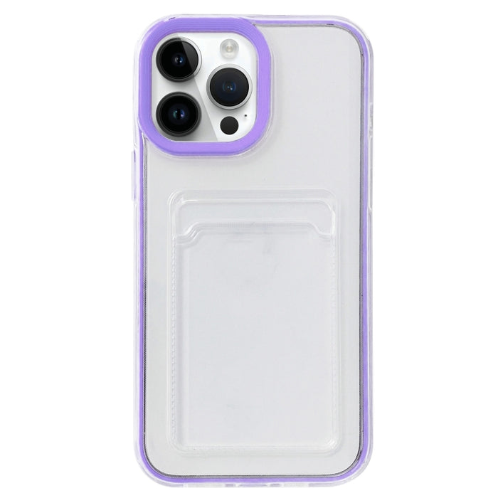 Cobertura completa 360 Clear PC + TPU Estuche protector a prueba de golpes con ranura para tarjeta