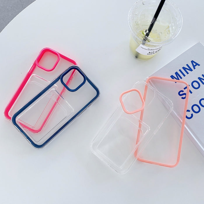 Cobertura completa 360 Clear PC + TPU Estuche protector a prueba de golpes con ranura para tarjeta