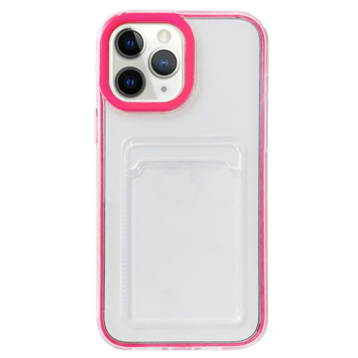 Cobertura completa 360 Clear PC + TPU Estuche protector a prueba de golpes con ranura para tarjeta