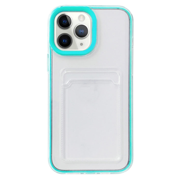 Cobertura completa 360 Clear PC + TPU Estuche protector a prueba de golpes con ranura para tarjeta
