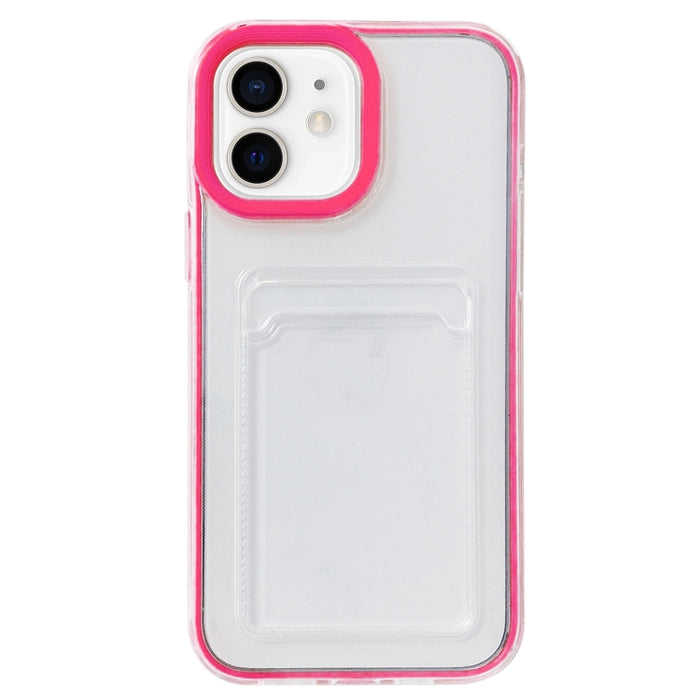 Cobertura completa 360 Clear PC + TPU Estuche protector a prueba de golpes con ranura para tarjeta
