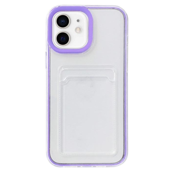 Cobertura completa 360 Clear PC + TPU Estuche protector a prueba de golpes con ranura para tarjeta