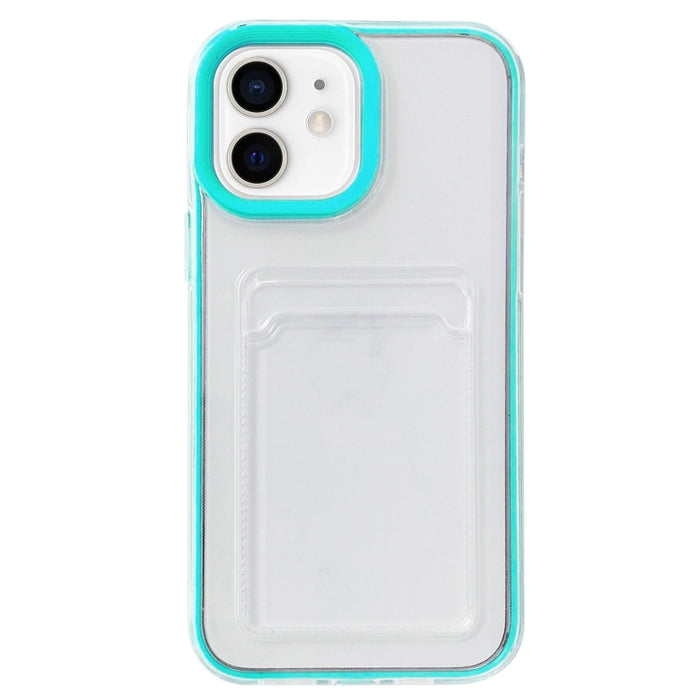Cobertura completa 360 Clear PC + TPU Estuche protector a prueba de golpes con ranura para tarjeta