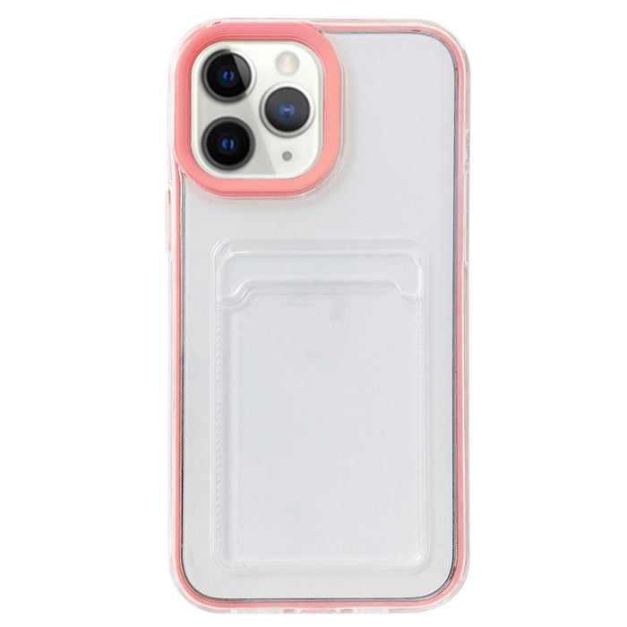 Cobertura completa 360 Clear PC + TPU Estuche protector a prueba de golpes con ranura para tarjeta