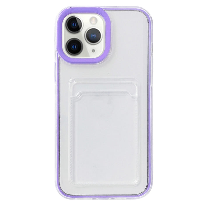 Cobertura completa 360 Clear PC + TPU Estuche protector a prueba de golpes con ranura para tarjeta