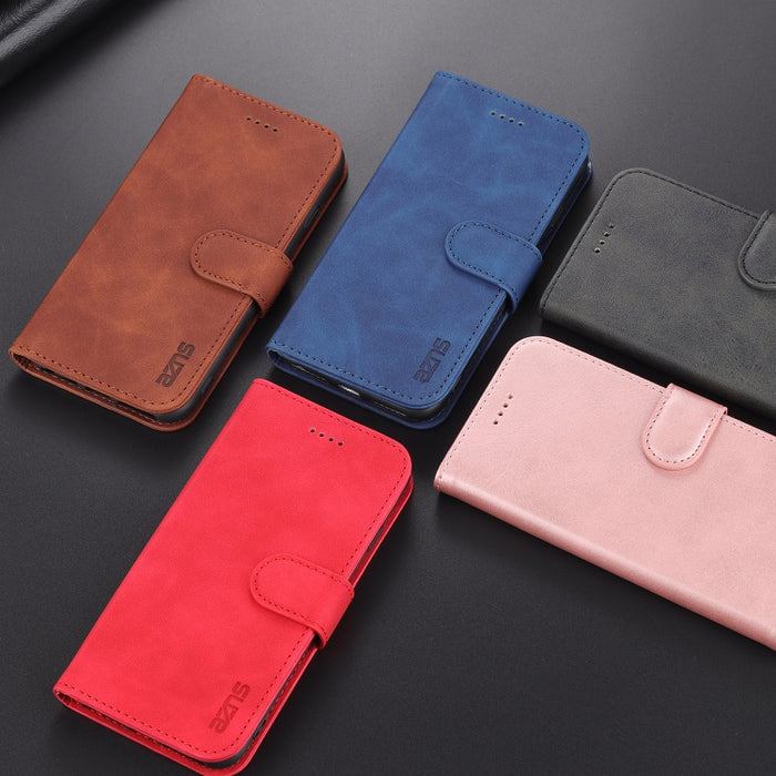AZNS Skin Feel Calf Texture Funda de cuero con tapa horizontal con ranuras para tarjetas y soporte y billetera, For iPhone 6, For iPhone 7 Plus / 8 Plus, For iPhone 7 / 8 / SE (2020)