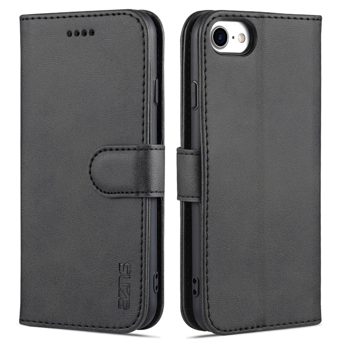 AZNS Skin Feel Calf Texture Funda de cuero con tapa horizontal con ranuras para tarjetas y soporte y billetera, For iPhone 6, For iPhone 7 Plus / 8 Plus, For iPhone 7 / 8 / SE (2020)