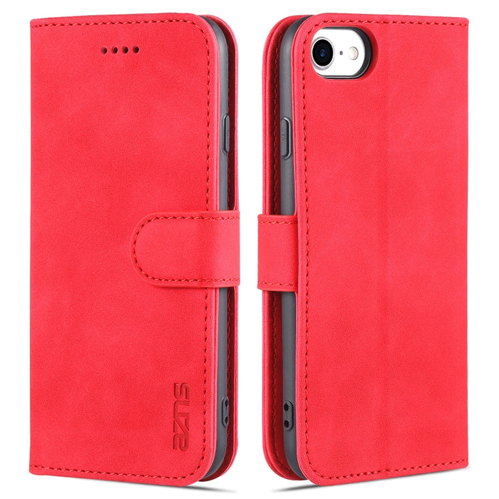 AZNS Skin Feel Calf Texture Funda de cuero con tapa horizontal con ranuras para tarjetas y soporte y billetera, For iPhone 6, For iPhone 7 Plus / 8 Plus, For iPhone 7 / 8 / SE (2020)