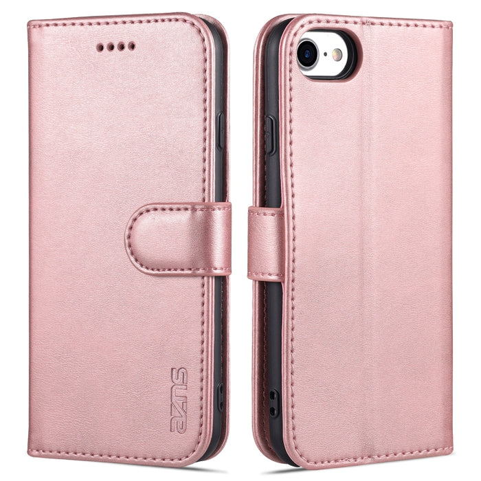 AZNS Skin Feel Calf Texture Funda de cuero con tapa horizontal con ranuras para tarjetas y soporte y billetera, For iPhone 6, For iPhone 7 Plus / 8 Plus, For iPhone 7 / 8 / SE (2020)