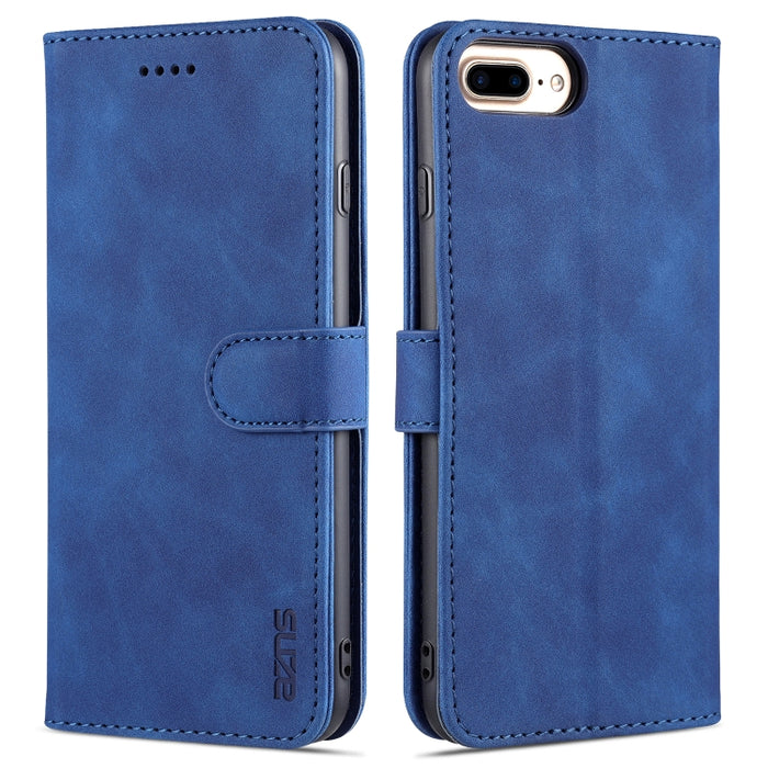 AZNS Skin Feel Calf Texture Funda de cuero con tapa horizontal con ranuras para tarjetas y soporte y billetera, For iPhone 6, For iPhone 7 Plus / 8 Plus, For iPhone 7 / 8 / SE (2020)