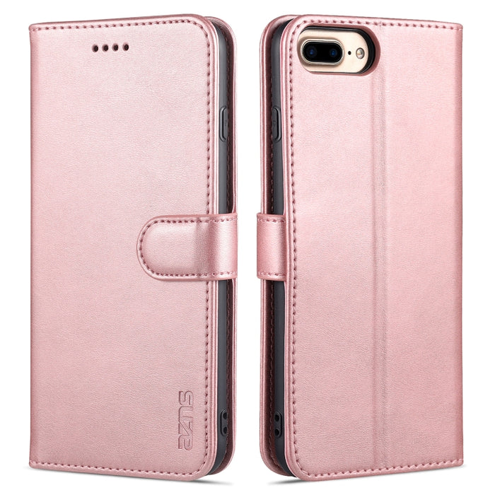 AZNS Skin Feel Calf Texture Funda de cuero con tapa horizontal con ranuras para tarjetas y soporte y billetera, For iPhone 6, For iPhone 7 Plus / 8 Plus, For iPhone 7 / 8 / SE (2020)