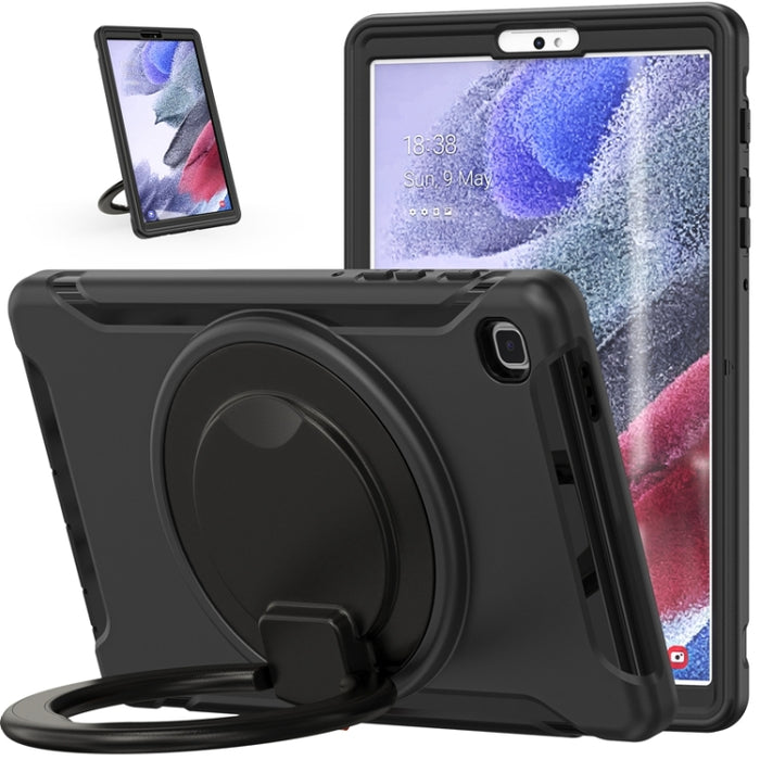 Funda protectora de silicona + PC a prueba de golpes con rotación de 360 grados Mango plegable Soporte de agarre Ranura para bolígrafo