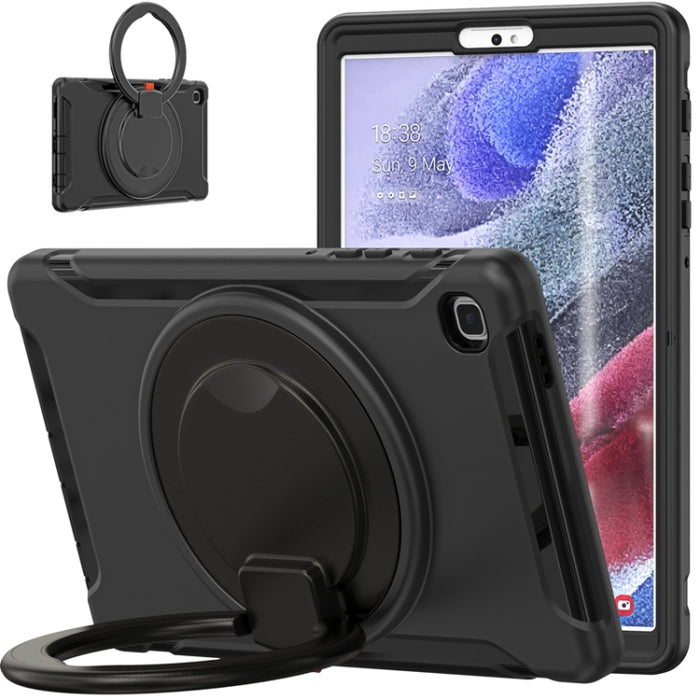 Funda protectora de silicona + PC a prueba de golpes con rotación de 360 grados Mango plegable Soporte de agarre Ranura para bolígrafo