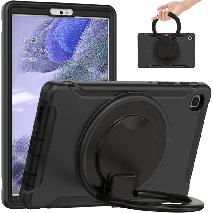 Funda protectora de silicona + PC a prueba de golpes con rotación de 360 grados Mango plegable Soporte de agarre Ranura para bolígrafo
