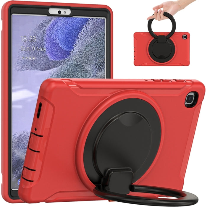 Funda protectora de silicona + PC a prueba de golpes con rotación de 360 grados Mango plegable Soporte de agarre Ranura para bolígrafo