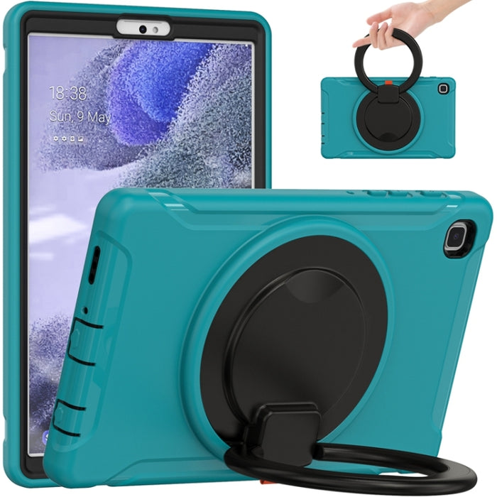Funda protectora de silicona + PC a prueba de golpes con rotación de 360 grados Mango plegable Soporte de agarre Ranura para bolígrafo