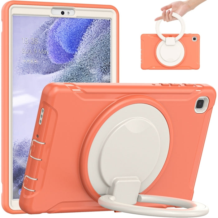 Funda protectora de silicona + PC a prueba de golpes con rotación de 360 grados Mango plegable Soporte de agarre Ranura para bolígrafo