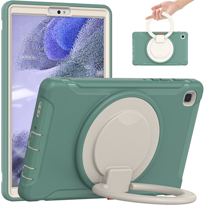 Funda protectora de silicona + PC a prueba de golpes con rotación de 360 grados Mango plegable Soporte de agarre Ranura para bolígrafo