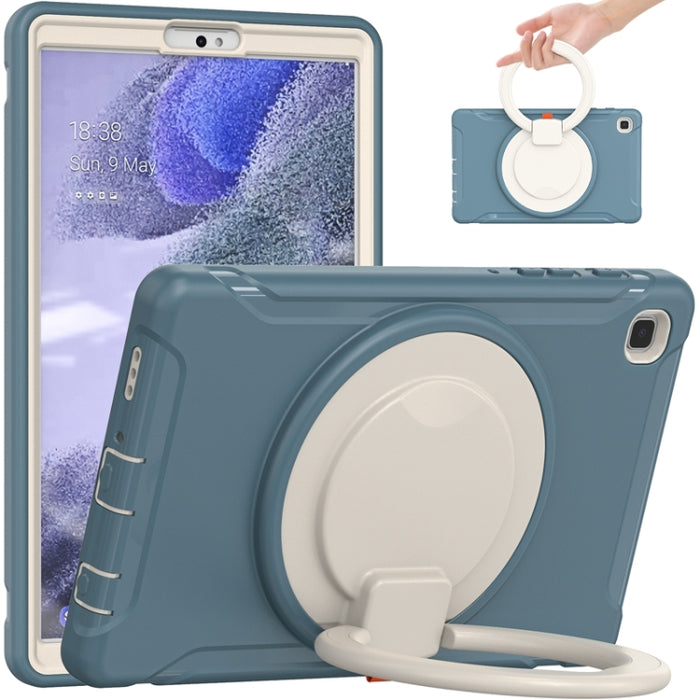 Funda protectora de silicona + PC a prueba de golpes con rotación de 360 grados Mango plegable Soporte de agarre Ranura para bolígrafo