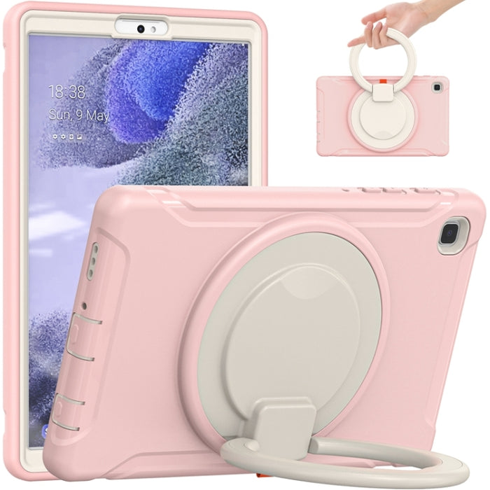 Funda protectora de silicona + PC a prueba de golpes con rotación de 360 grados Mango plegable Soporte de agarre Ranura para bolígrafo