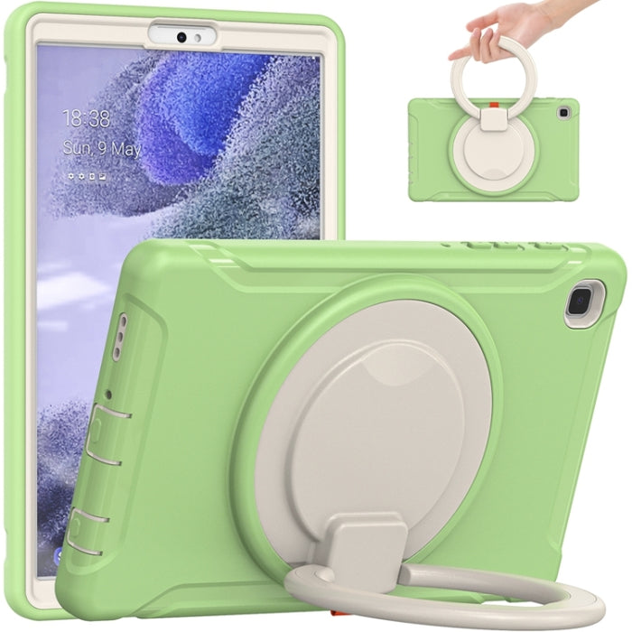 Funda protectora de silicona + PC a prueba de golpes con rotación de 360 grados Mango plegable Soporte de agarre Ranura para bolígrafo