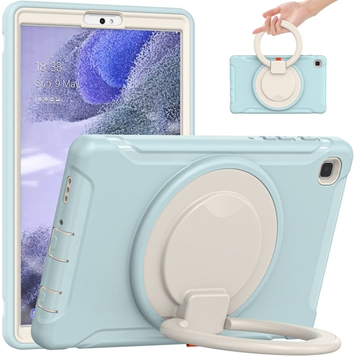 Funda protectora de silicona + PC a prueba de golpes con rotación de 360 grados Mango plegable Soporte de agarre Ranura para bolígrafo