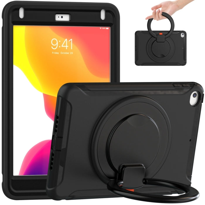 Funda protectora de silicona + PC a prueba de golpes con rotación de 360 grados Mango plegable Soporte de agarre Ranura para bolígrafo