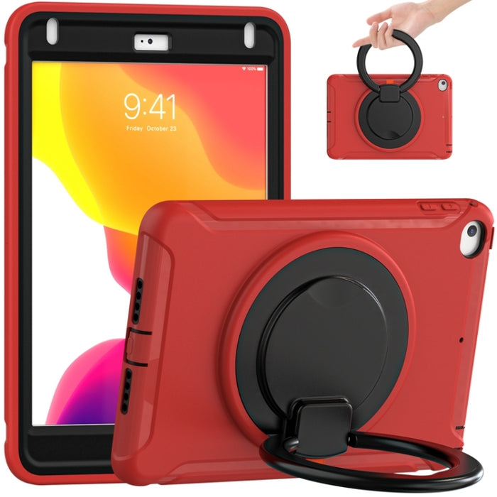 Funda protectora de silicona + PC a prueba de golpes con rotación de 360 grados Mango plegable Soporte de agarre Ranura para bolígrafo