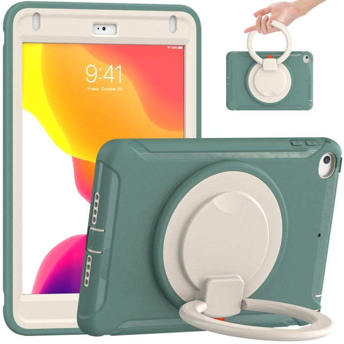 Funda protectora de silicona + PC a prueba de golpes con rotación de 360 grados Mango plegable Soporte de agarre Ranura para bolígrafo