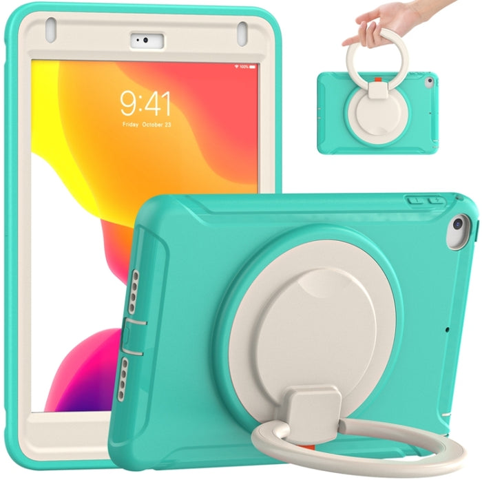 Funda protectora de silicona + PC a prueba de golpes con rotación de 360 grados Mango plegable Soporte de agarre Ranura para bolígrafo