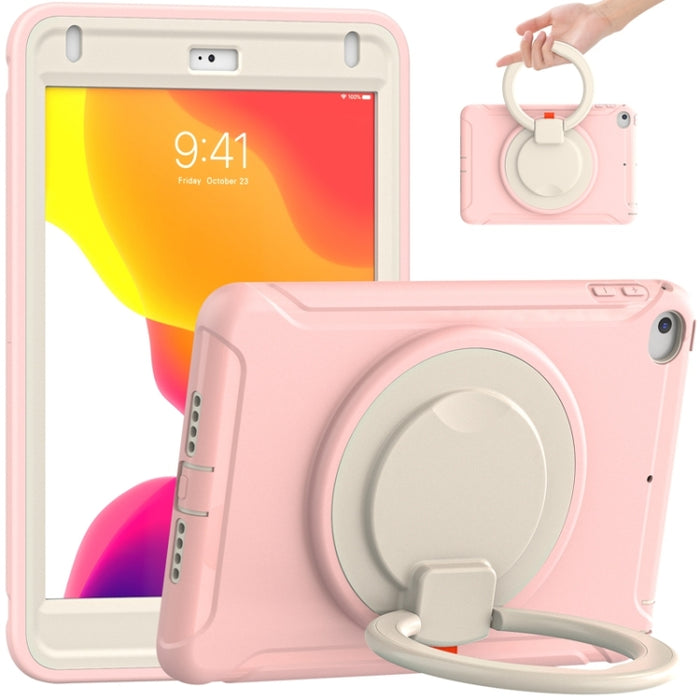Funda protectora de silicona + PC a prueba de golpes con rotación de 360 grados Mango plegable Soporte de agarre Ranura para bolígrafo
