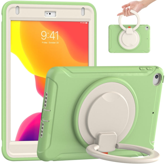 Funda protectora de silicona + PC a prueba de golpes con rotación de 360 grados Mango plegable Soporte de agarre Ranura para bolígrafo