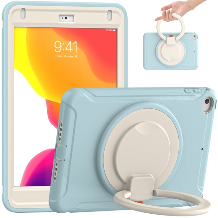 Funda protectora de silicona + PC a prueba de golpes con rotación de 360 grados Mango plegable Soporte de agarre Ranura para bolígrafo